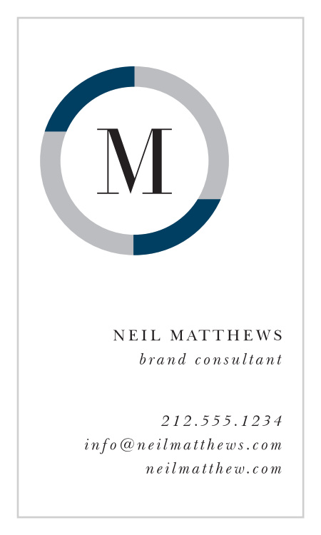 Offset Initial Business Cards