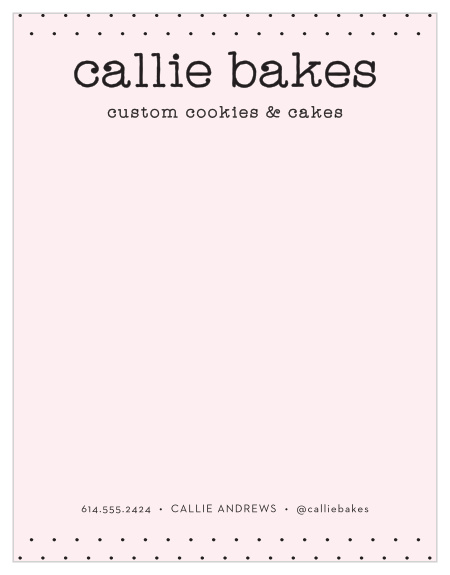 With so many attributes' colors to change, our Sweet Bakery Business Stationery is perfect to fit any color palette!