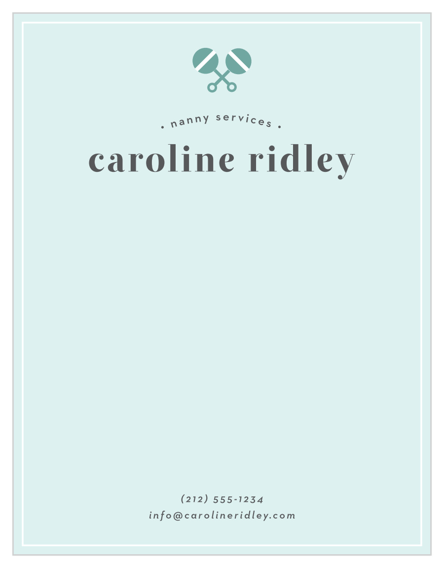 Nanny Rattle Business Stationery