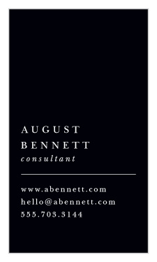 Keep it simple and chic with our Professional Consultant Business Cards.