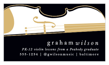 Create a dazzling first impression with our Violin Teach Business Cards.