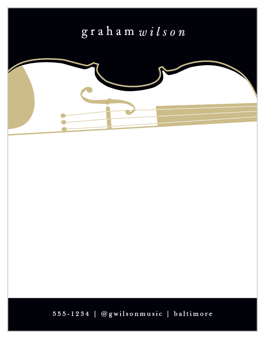 Violin Teacher Business Stationery