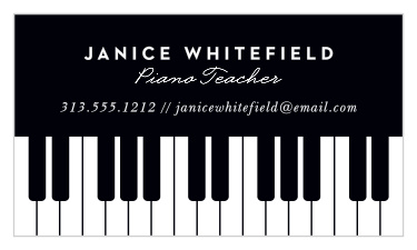 Our Piano Teacher Business Cards are exactly what you need! 