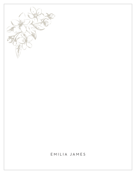 Add that perfect finishing touch to your handwritten notes to clients and coworkers with the sleek look of our Elegant Blossoms Business Stationery.