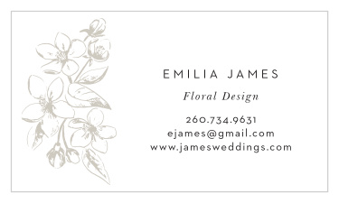 Represent yourself and make a name for your company with the sleek look of our Elegant Blossoms Business Cards. 