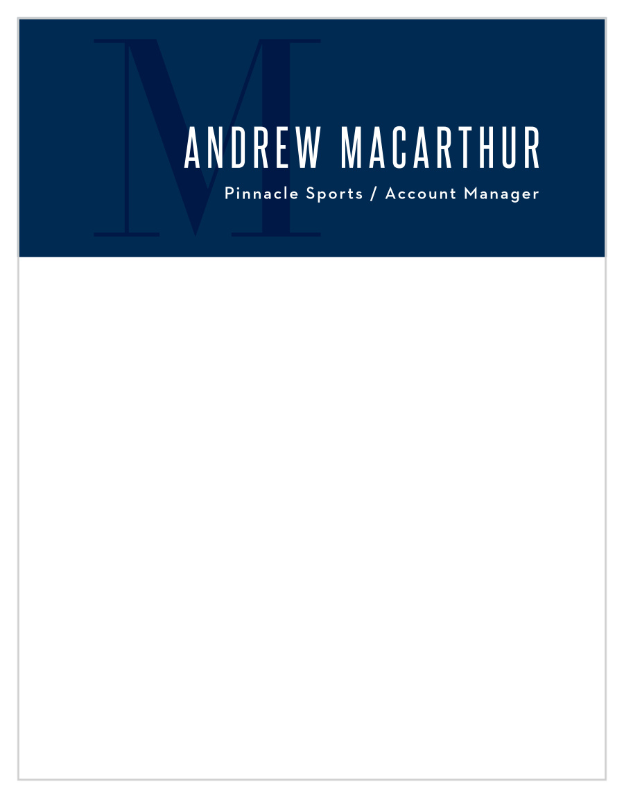 Initial Monogram Business Stationery
