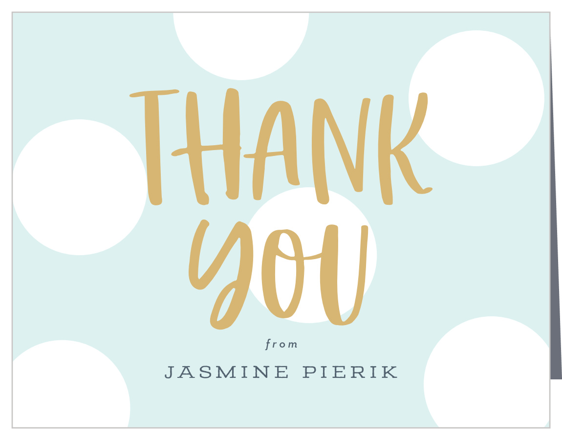 Boy Polka Dot Baby Shower Thank You Cards