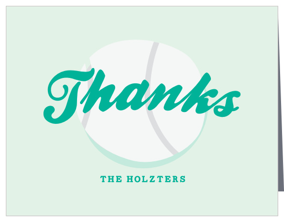 Knock this one out of the park with our Baseball Jersey Baby Shower Thank You Cards. 