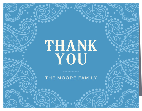 Floral Bandana Baby Shower Thank You Cards