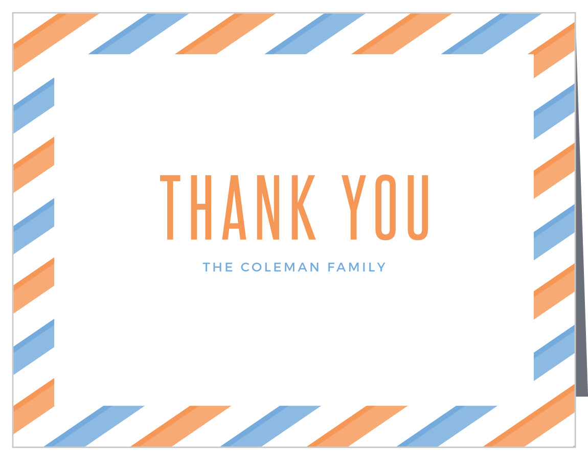 Paper Airplanes Baby Shower Thank You Cards