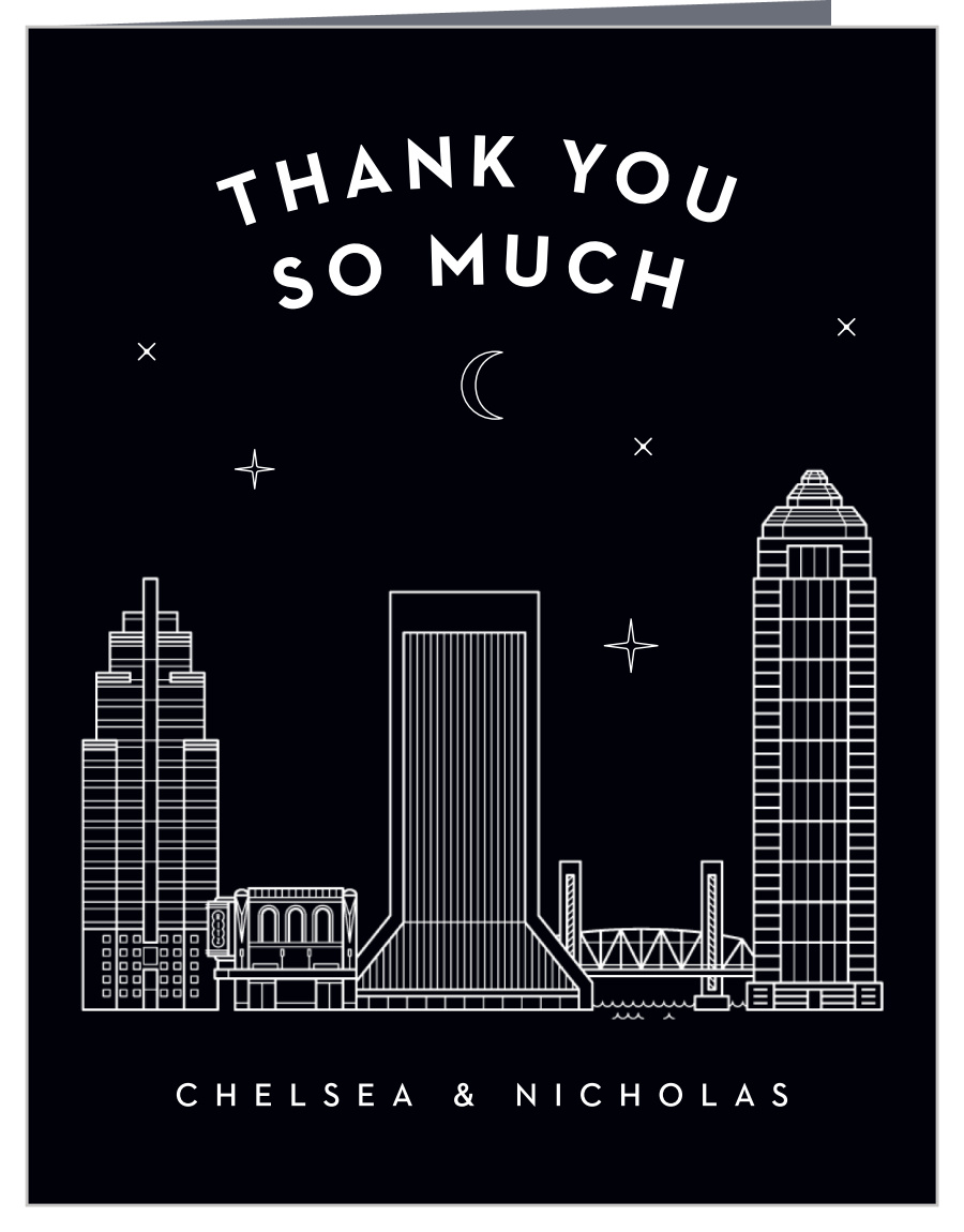 Jacksonville Skyline Wedding Thank You Cards