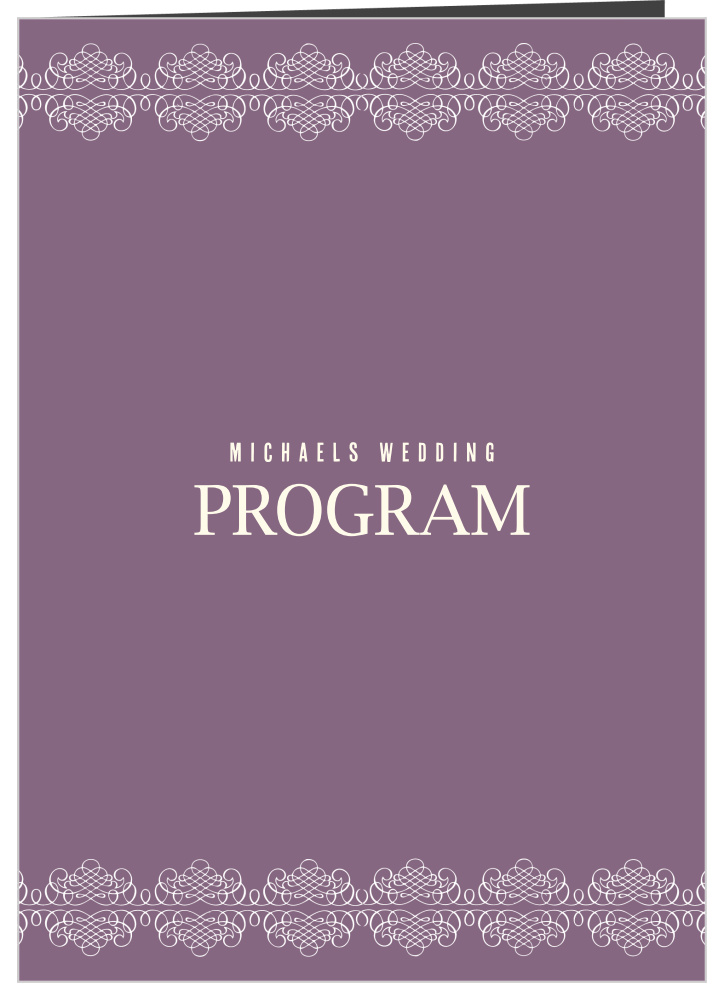Elegant Borders Wedding Programs