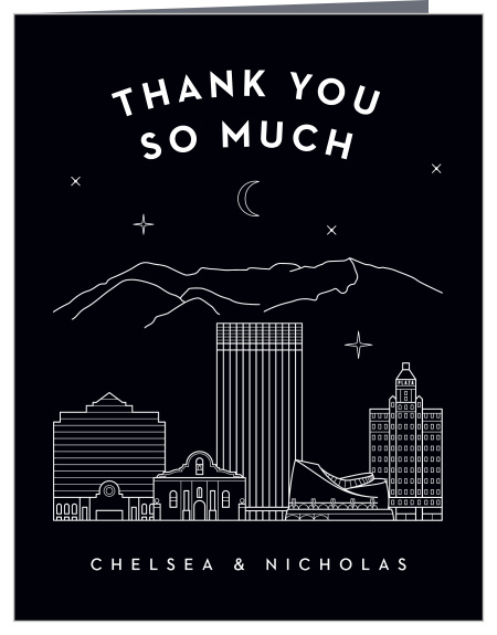 El Paso Skyline Wedding Thank You Cards