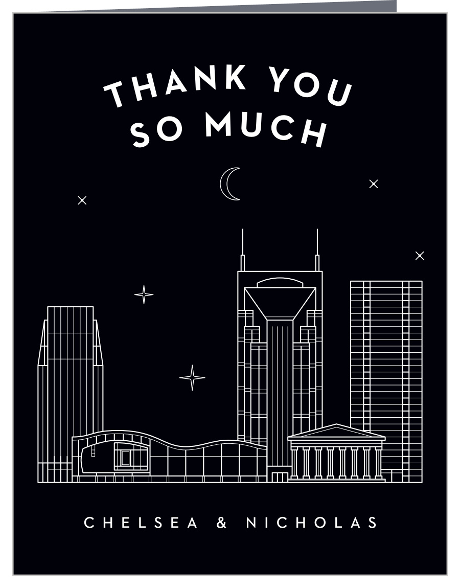 Nashville Skyline Wedding Thank You Cards