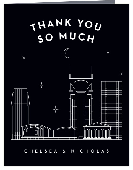 Nashville Skyline Wedding Thank You Cards