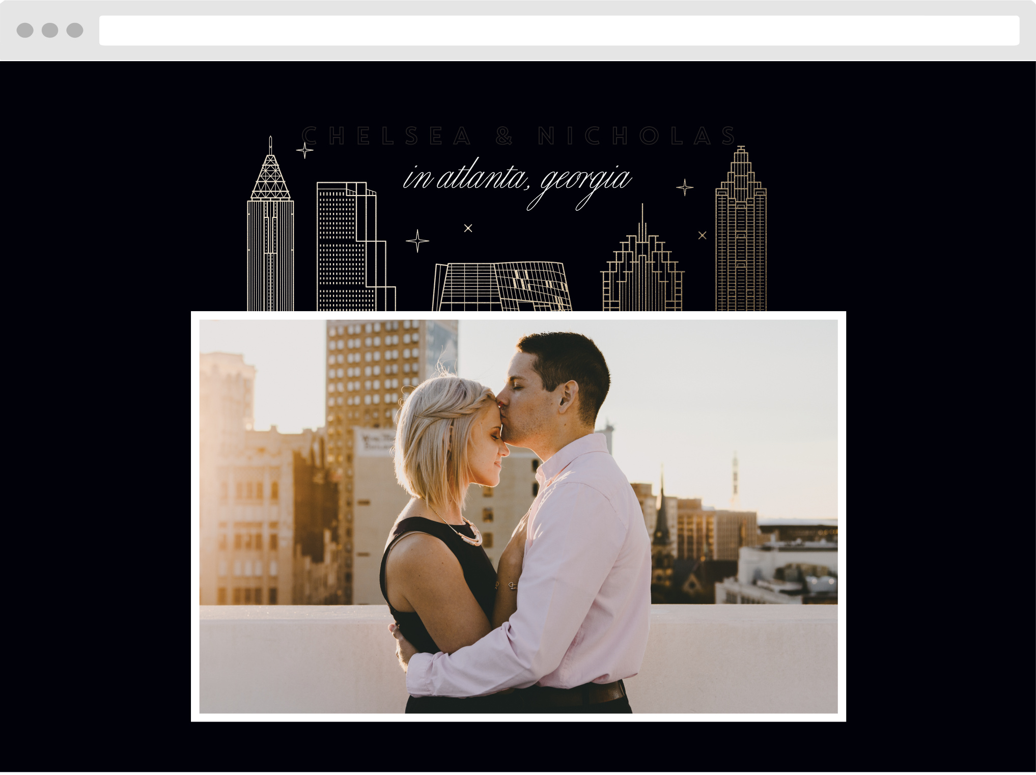Atlanta Skyline Wedding Website