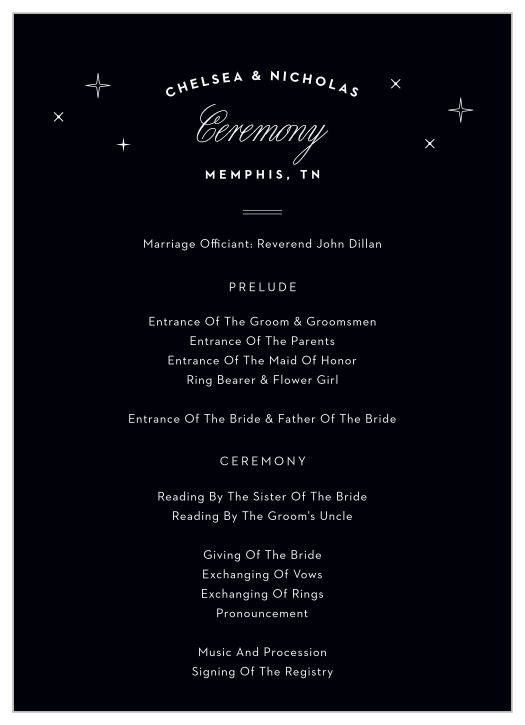 Memphis Skyline Wedding Programs
