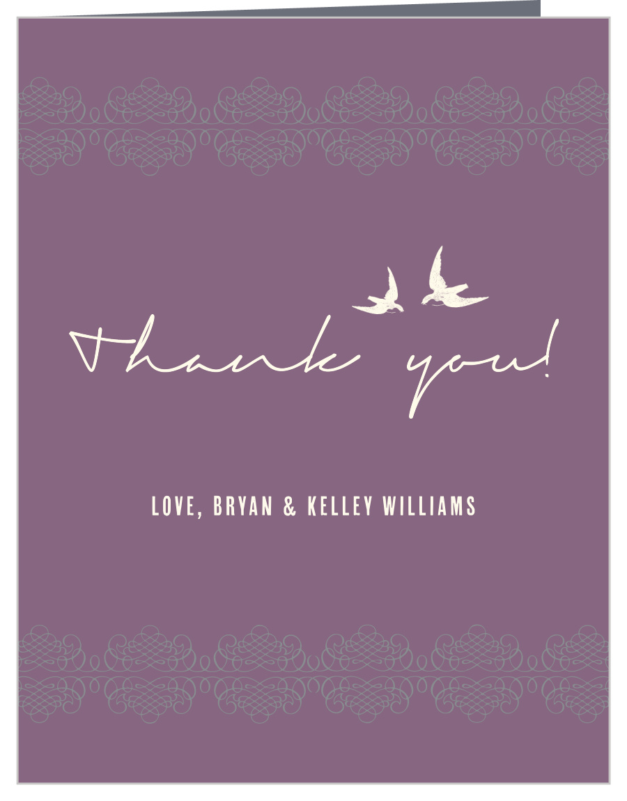 Elegant Borders Wedding Thank You Cards