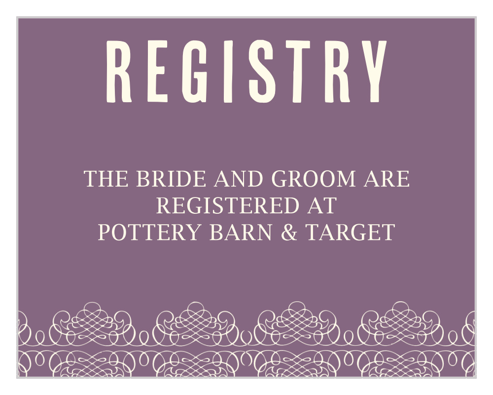 Elegant Borders Registry Cards