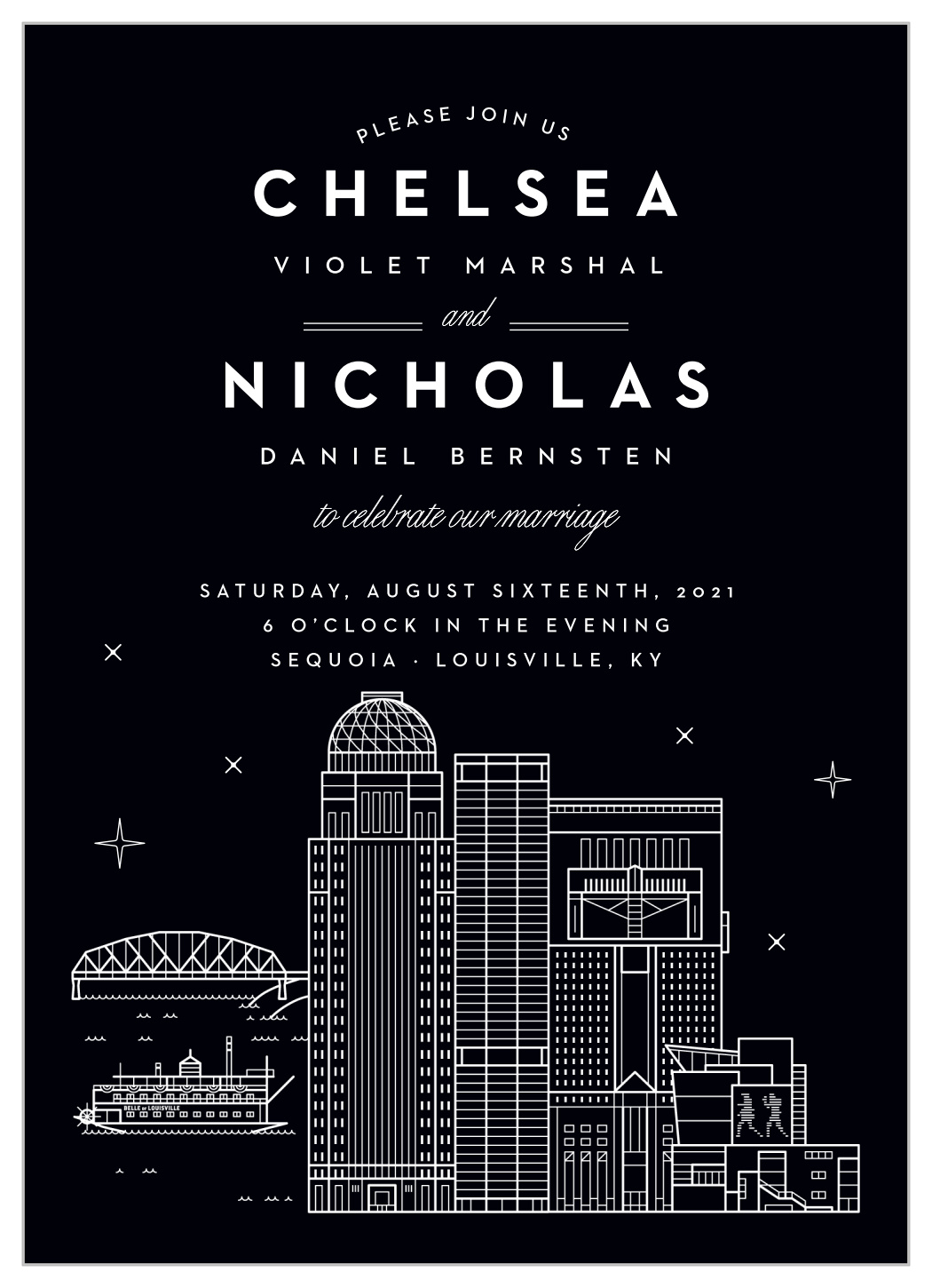Louisville Skyline Wedding Invitations