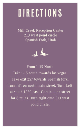 Elegant Borders Direction Cards