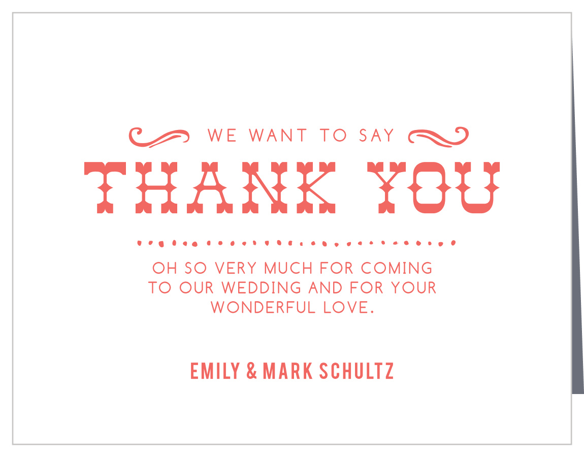 Fairy Tale Beginning Wedding Thank You Cards