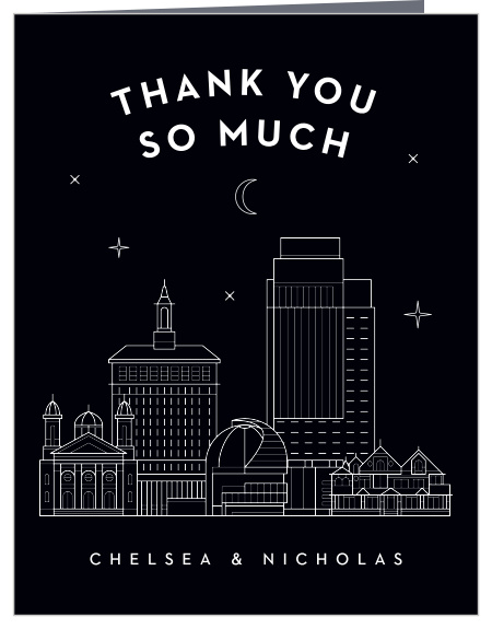 San Jose Skyline Wedding Thank You Cards