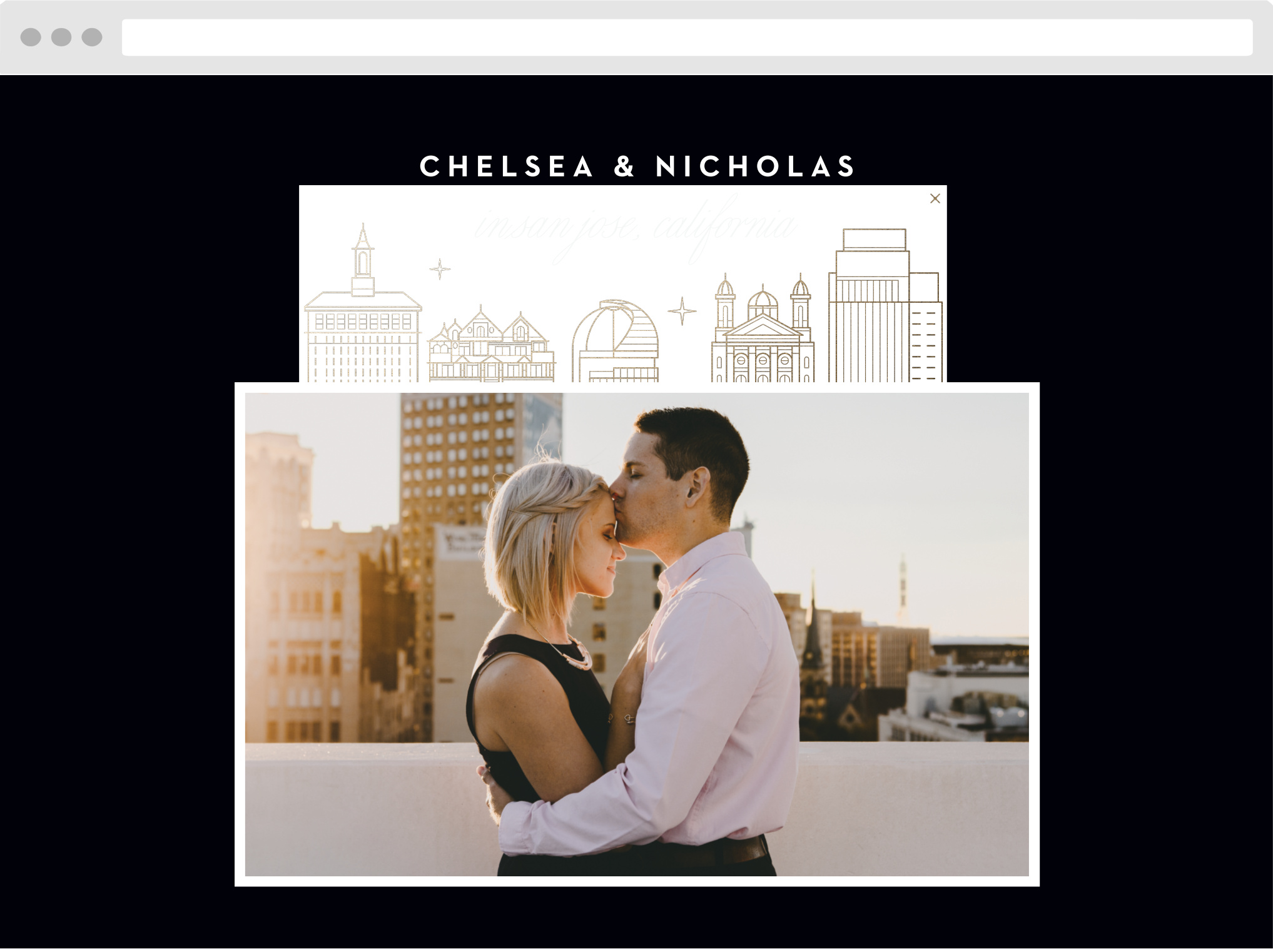 San Jose Skyline Wedding Website