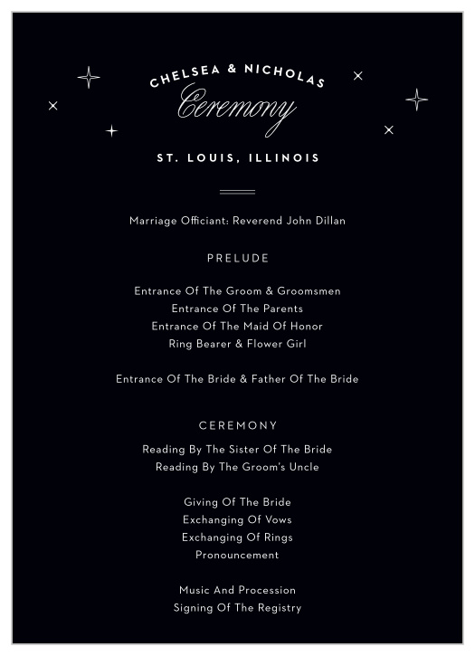 St. Louis Skyline Wedding Programs