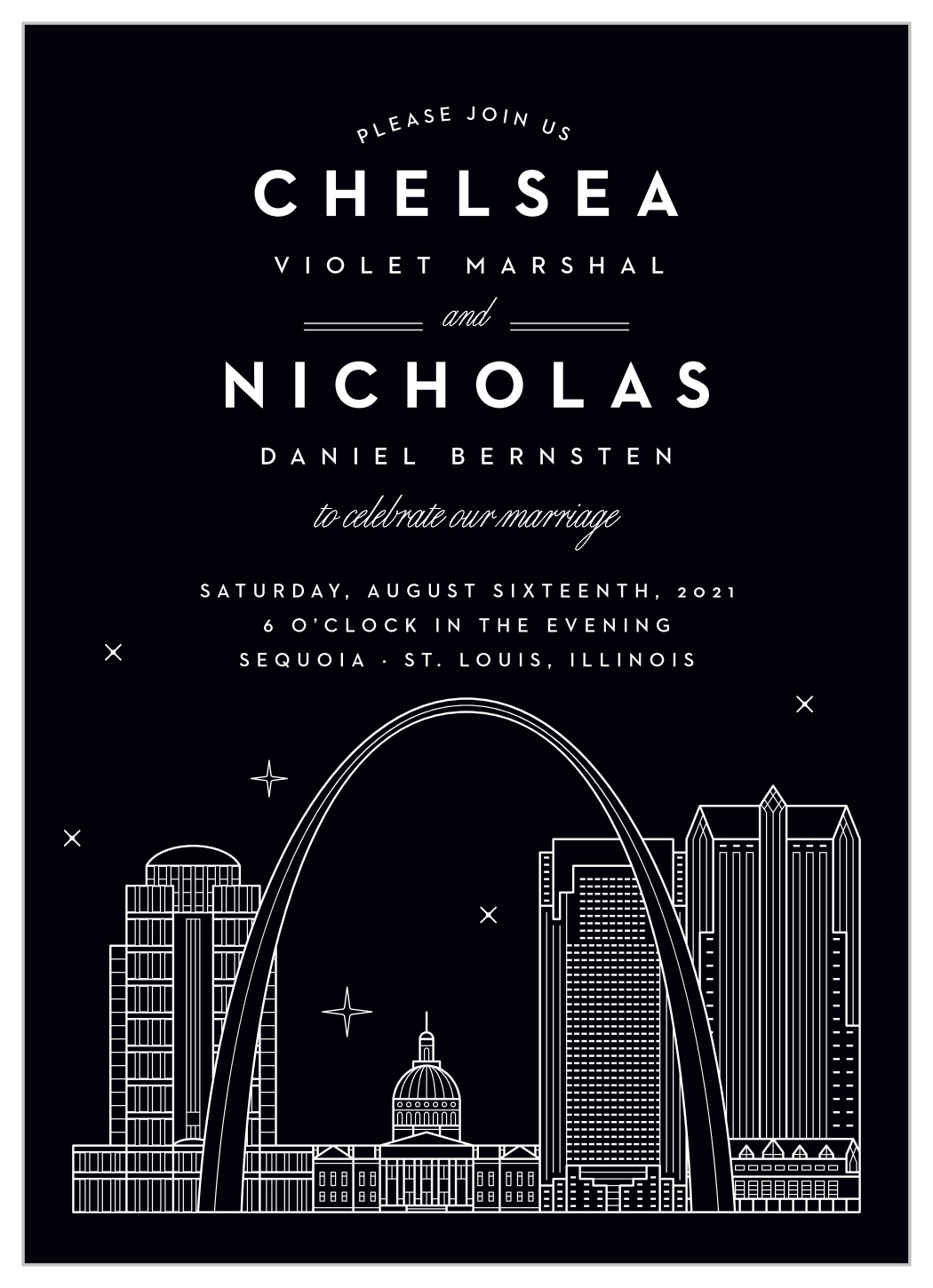 St. Louis Skyline Wedding Invitations
