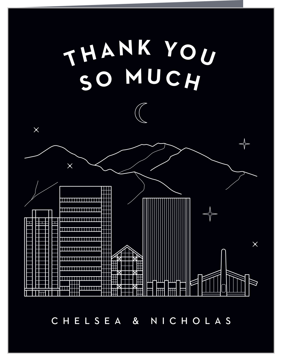 Anchorage Skyline Wedding Thank You Cards