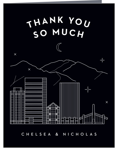 Anchorage Skyline Wedding Thank You Cards