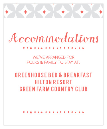 Fairy Tale Beginning Accommodation Cards