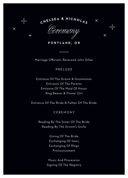 Guide your cherished guests through every step of your ceremony with our Portland Skyline Wedding Programs.