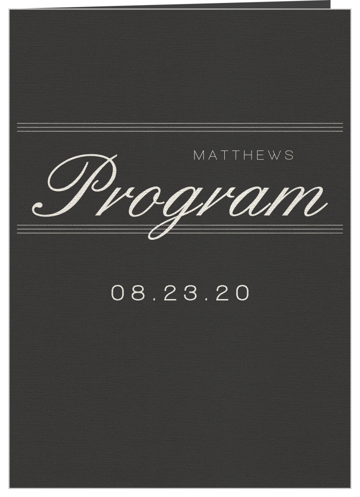 Elegant Simplicity Wedding Programs