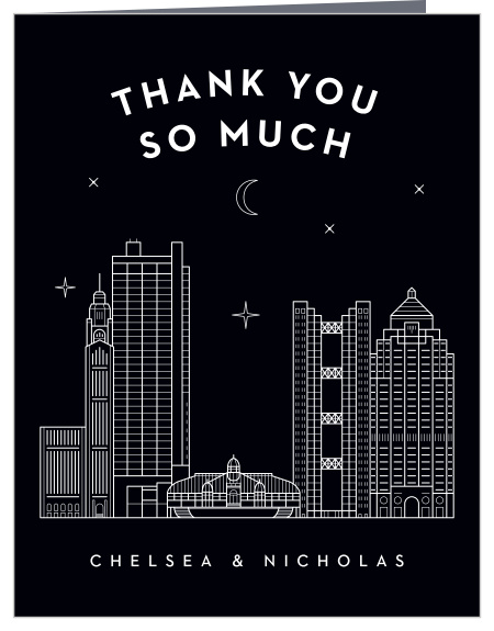 Columbus Skyline Wedding Thank You Cards