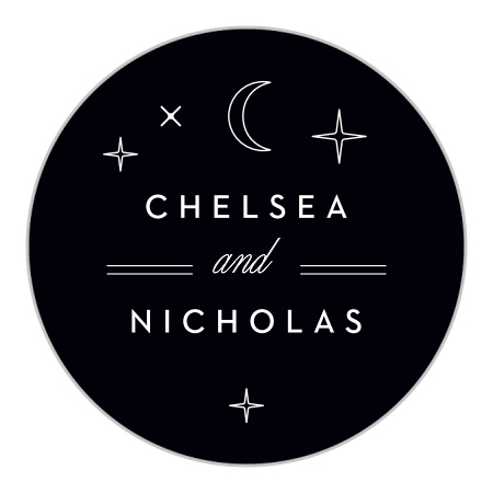 Columbus Skyline Wedding Stickers