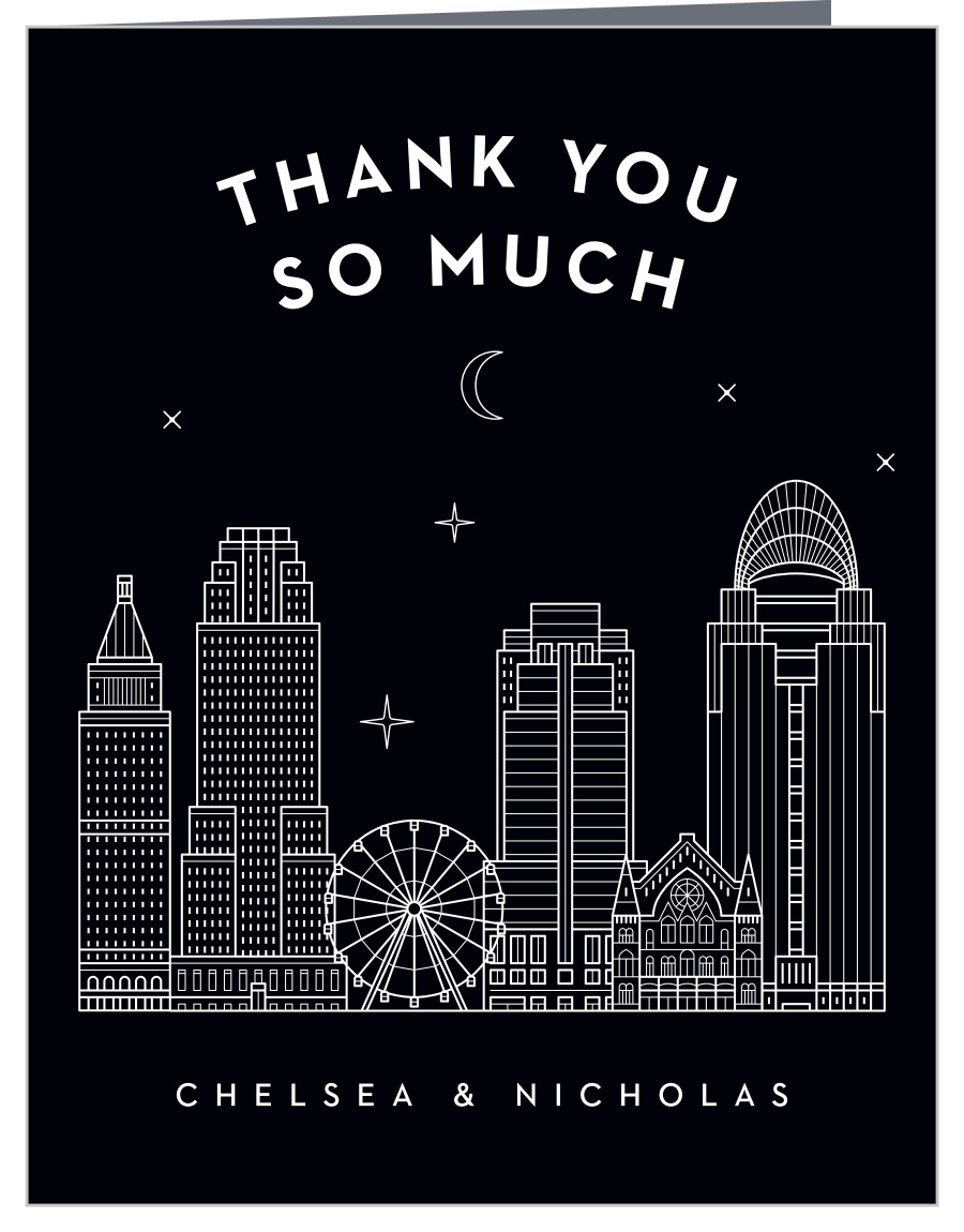 Cincinnati Skyline Wedding Thank You Cards