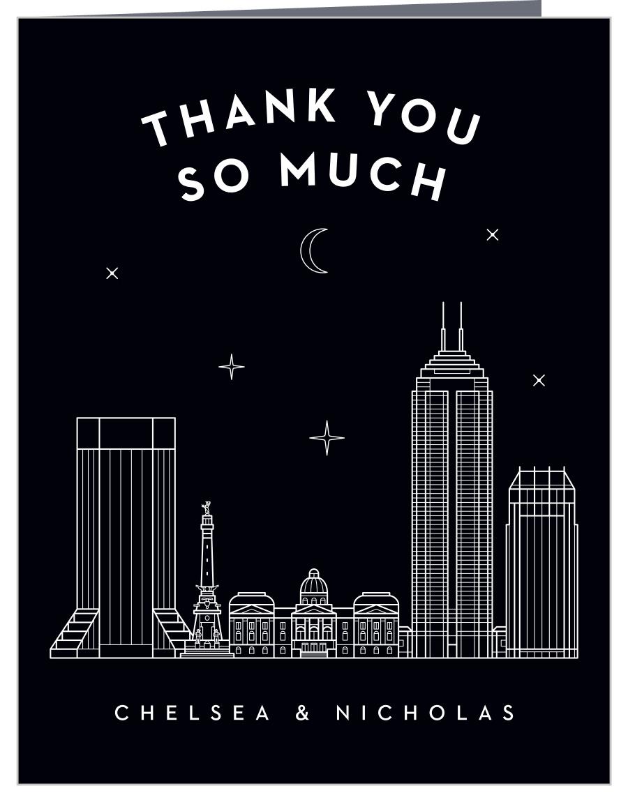 Indianapolis Skyline Wedding Thank You Cards