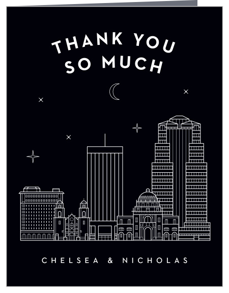 Tucson Skyline Wedding Thank You Cards