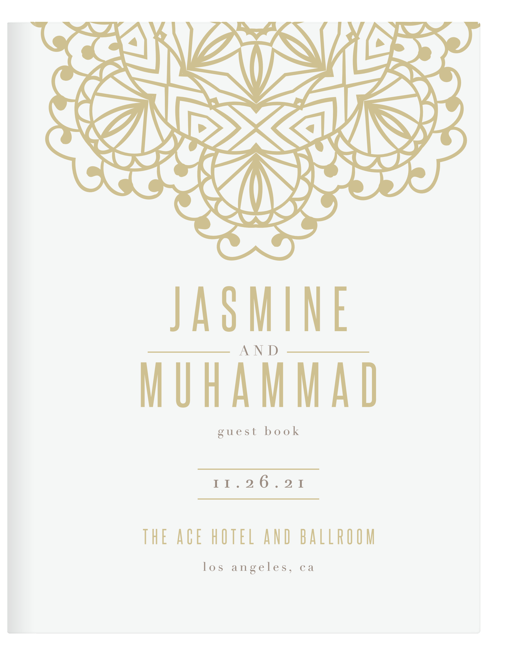 Golden Lace Guest Book
