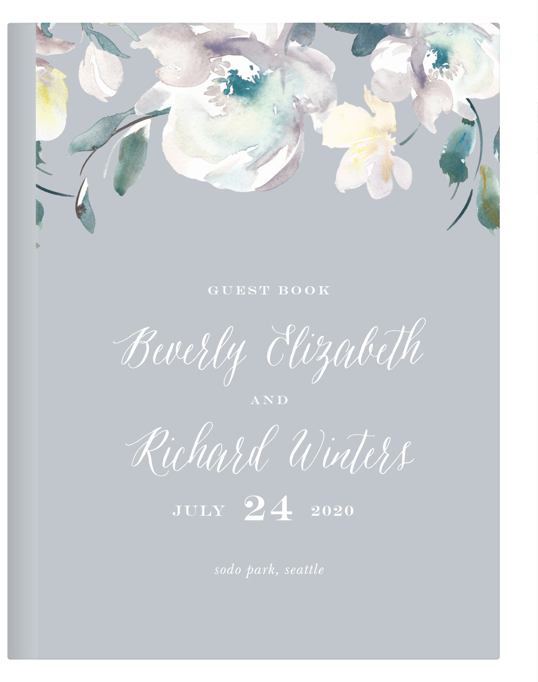 Antique Blooms Guest Book