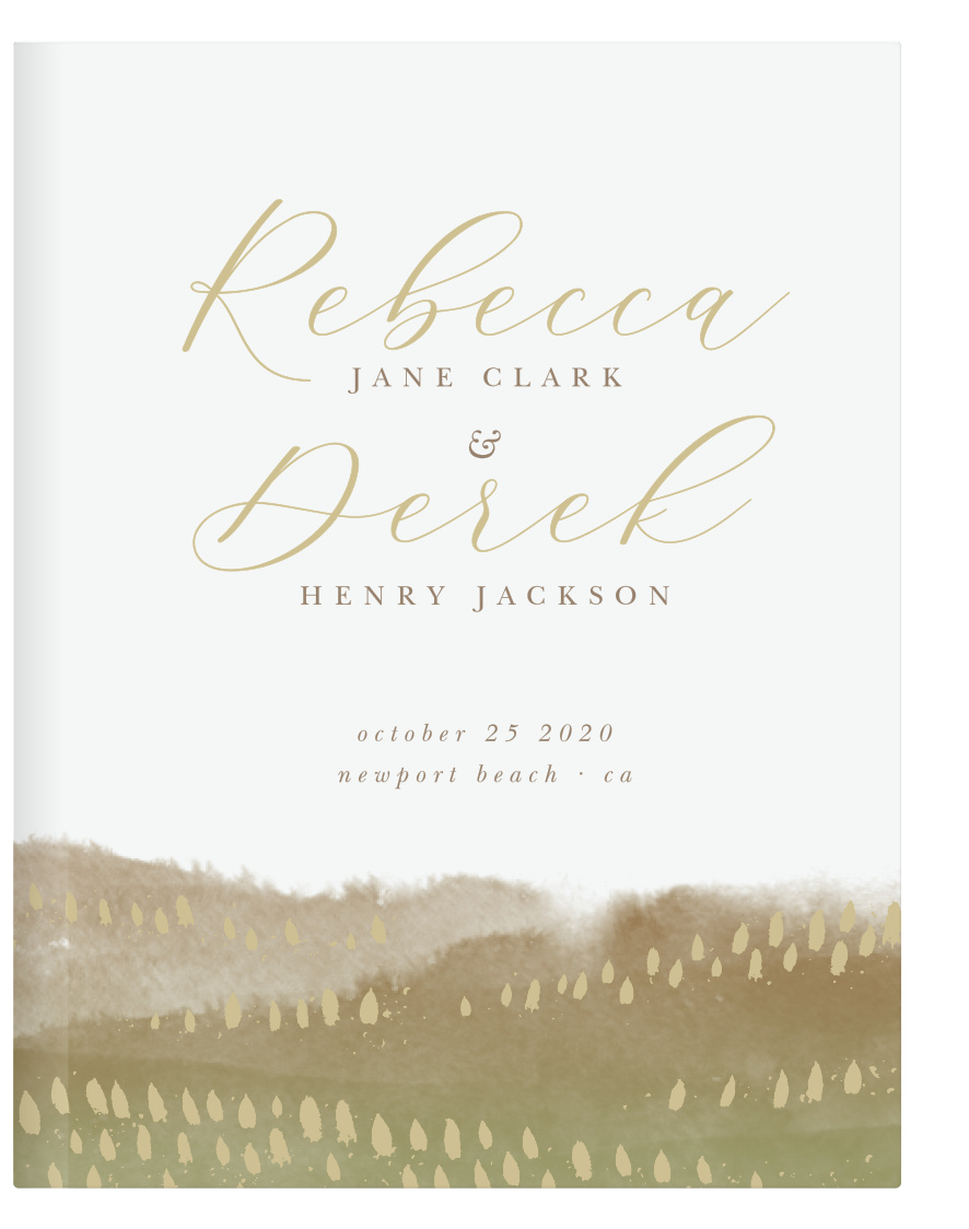 Our Moody Mountains Guest Book is the perfect way to remember your big day.