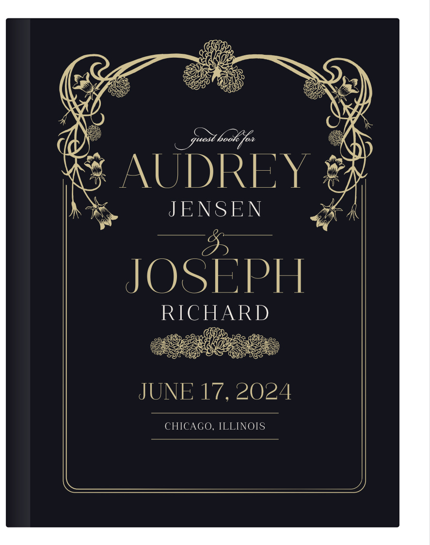 Floral Nouveau Guest Book