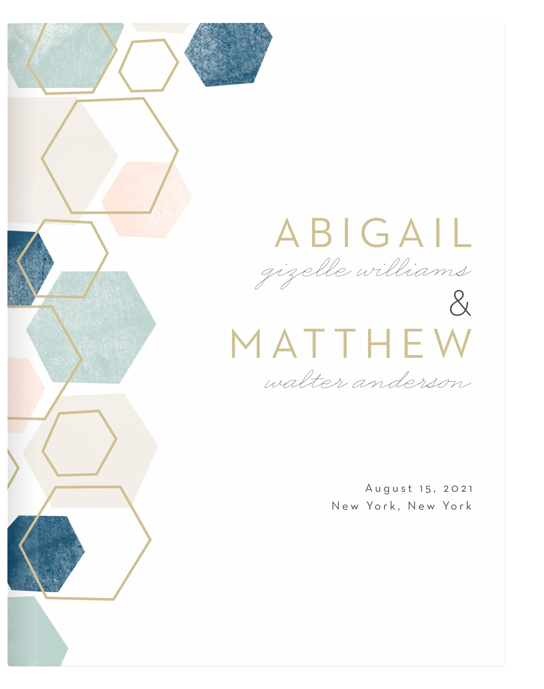 Geometric Watercolor Guest Book