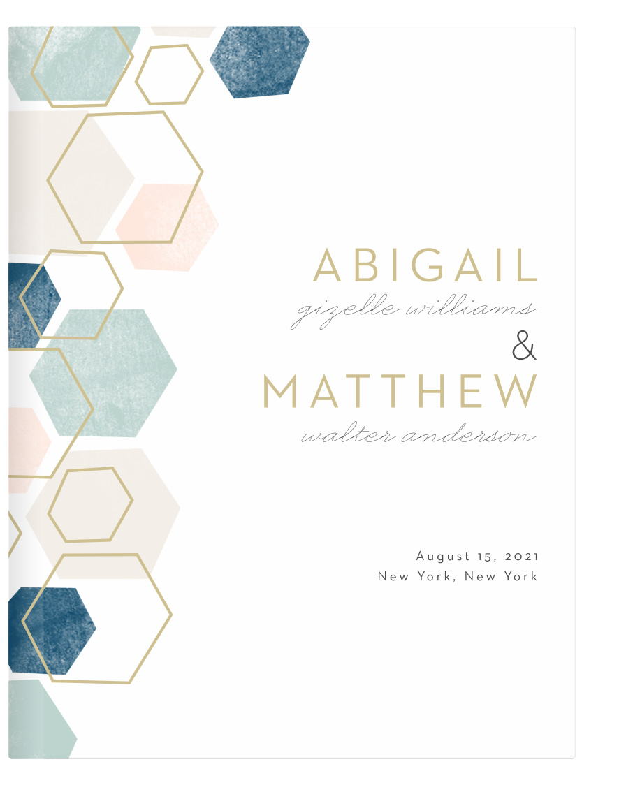 Geometric Watercolor Guest Book