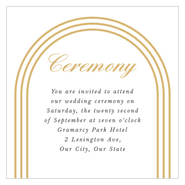 Simple Elegant Ceremony Cards