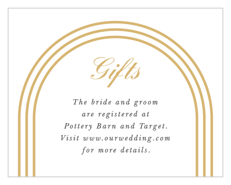 Simple Elegant Registry Cards