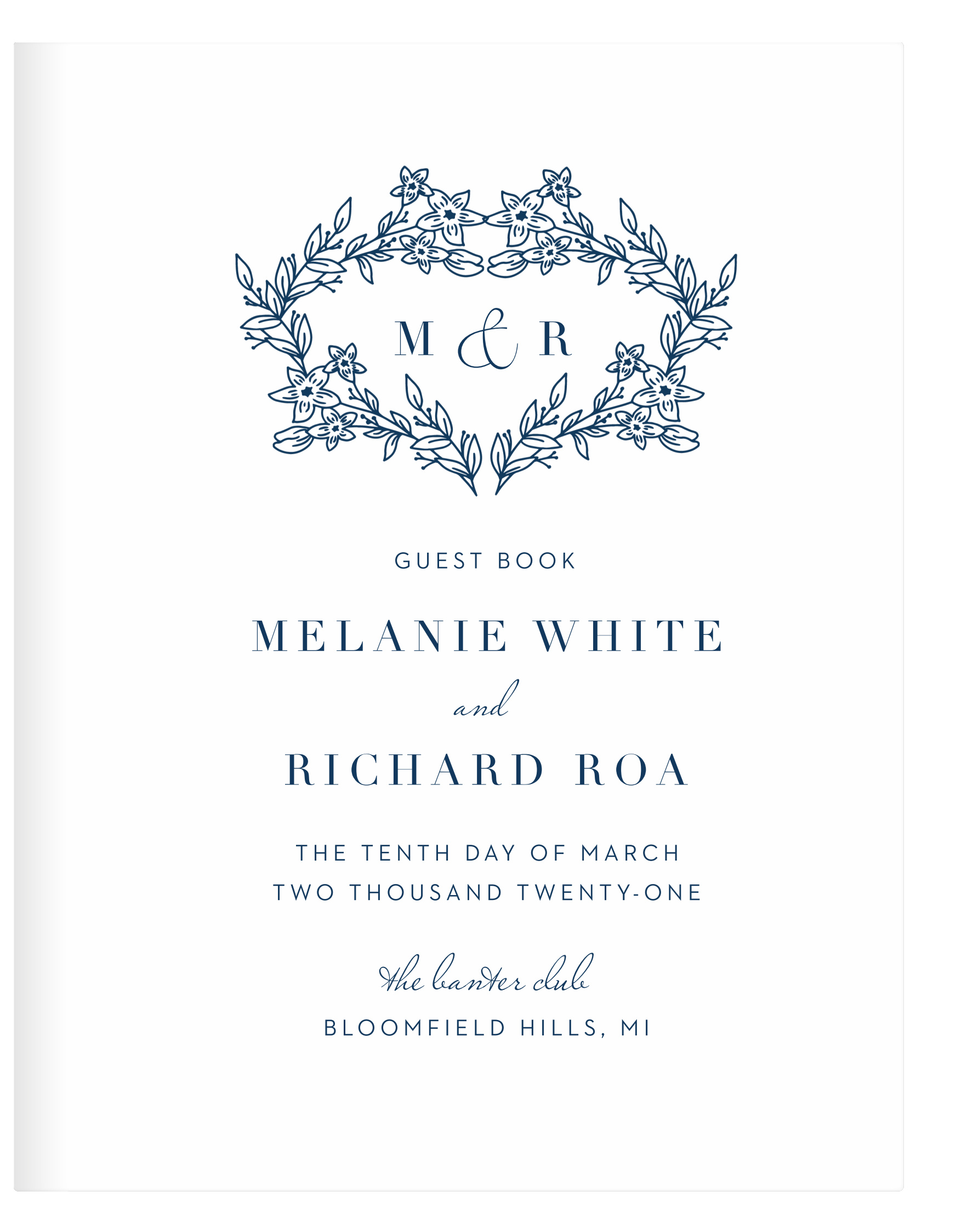 Floral Heart Guest Book