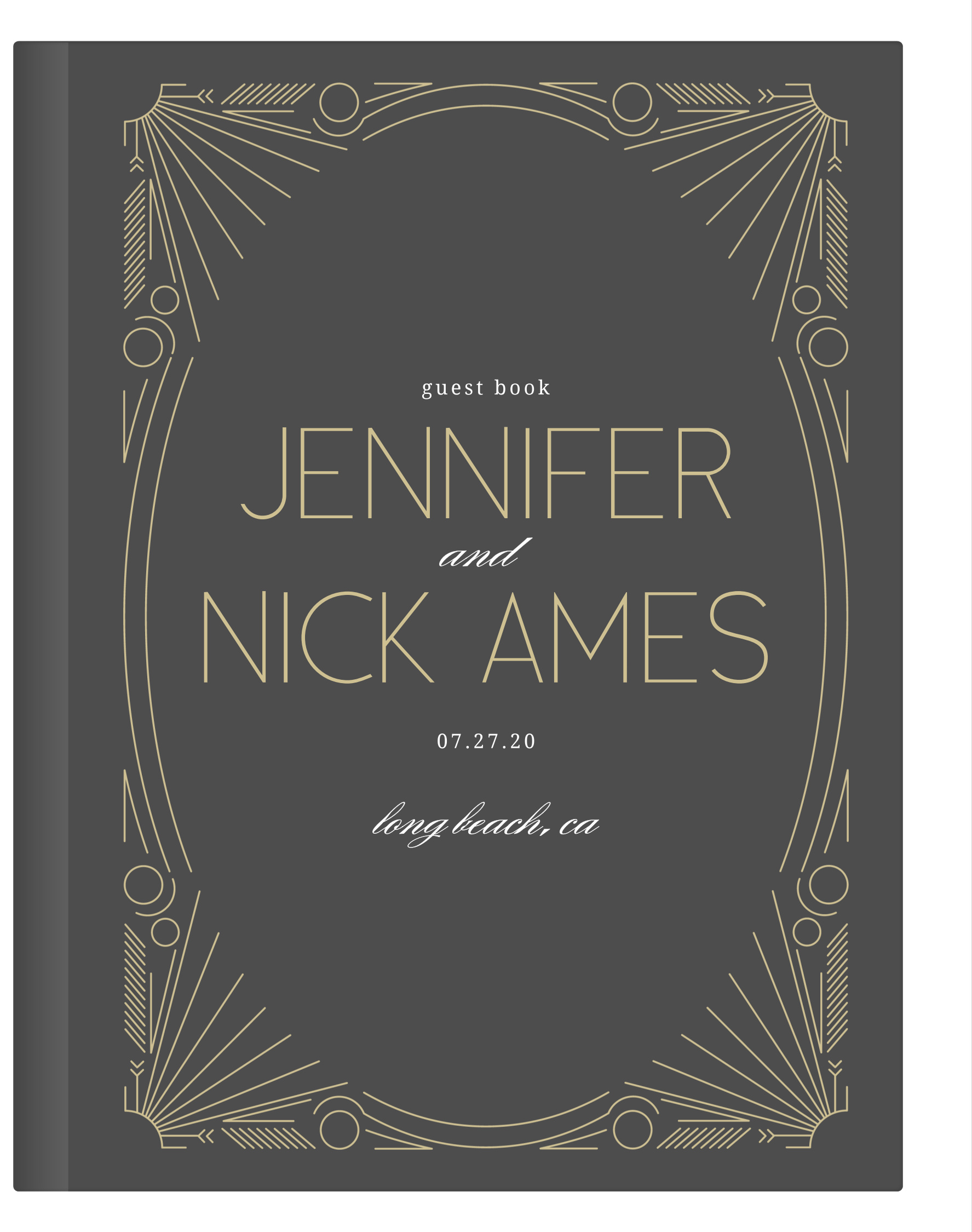 Framed Art Deco Guest Book